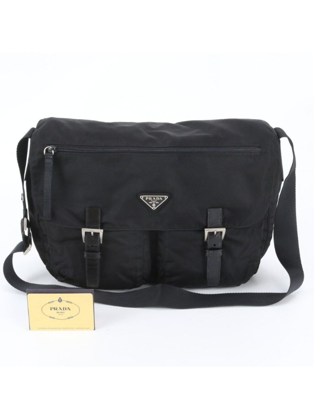 Prada Tessuto Nylon Shoulder Bag Crossbody Messenger